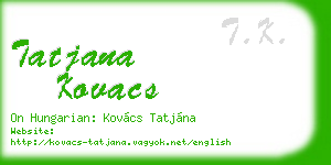 tatjana kovacs business card